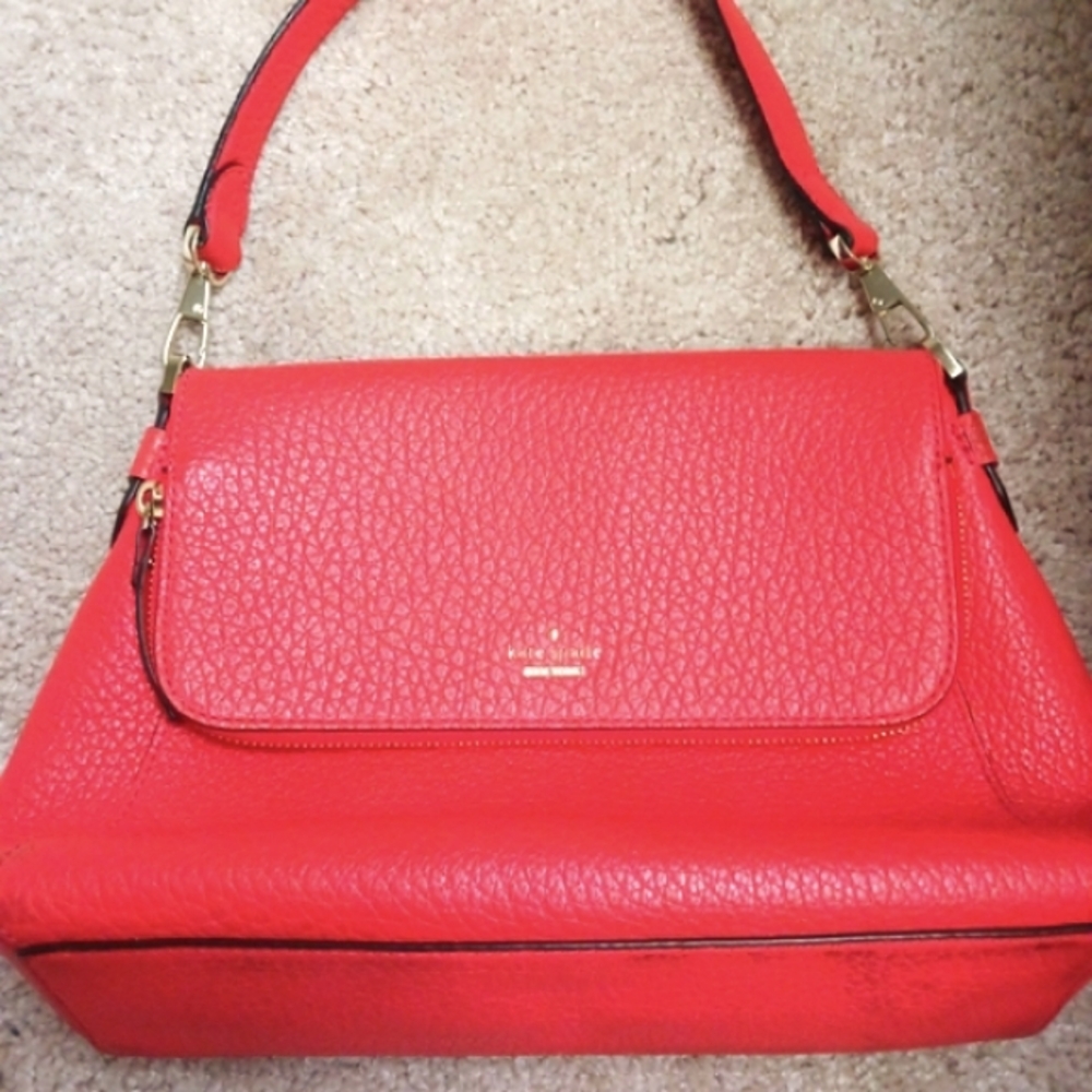 Kate Spade Carter Street Georgia Leather Crossbody/Shoulder Bag-Burnt Orange EUC - Picture 2 of 16